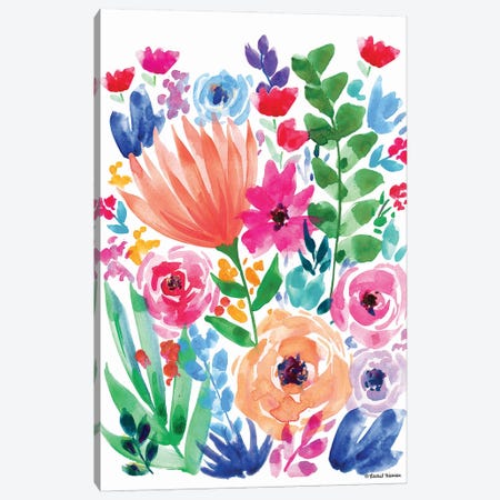Vibrant Flowers II Canvas Print #RNI139} by Rachel Nieman Canvas Art