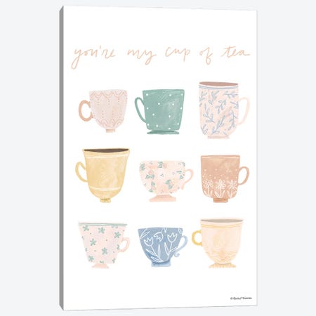 You're My Cup Of Tea Canvas Print #RNI152} by Rachel Nieman Canvas Artwork
