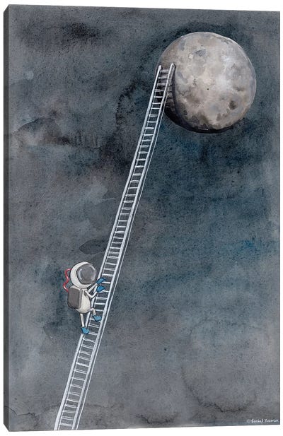 Ladder To The Moon Canvas Art Print
