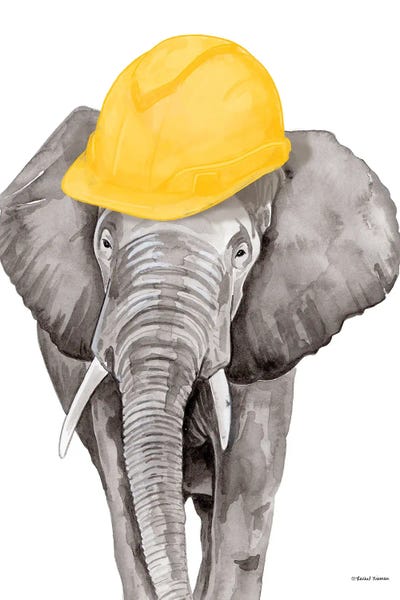 Hats: Construction Elephant by Rachel Nieman