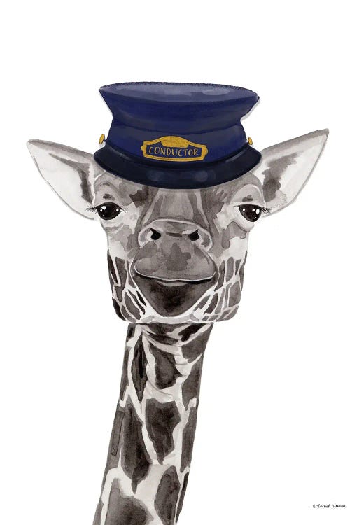 Train Conductor Giraffe