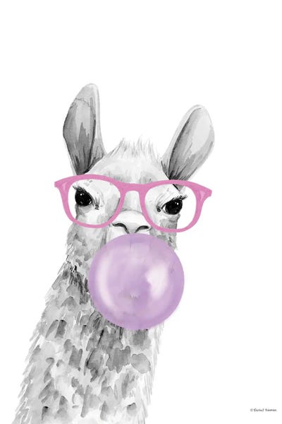 Kids Character Art: Bubble Gum Alpaca by Rachel Nieman