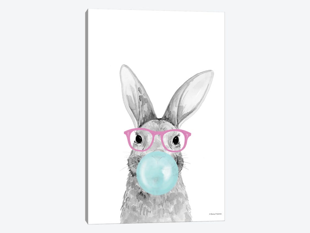 Bubble Gum Bunny by Rachel Nieman 1-piece Canvas Print