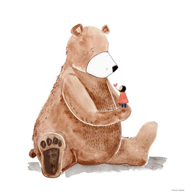 Bear And Heart by Rachel Nieman acrylic art print