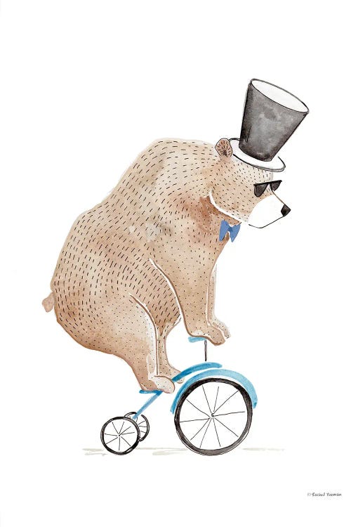 Bear On A Bike by Rachel Nieman wall art