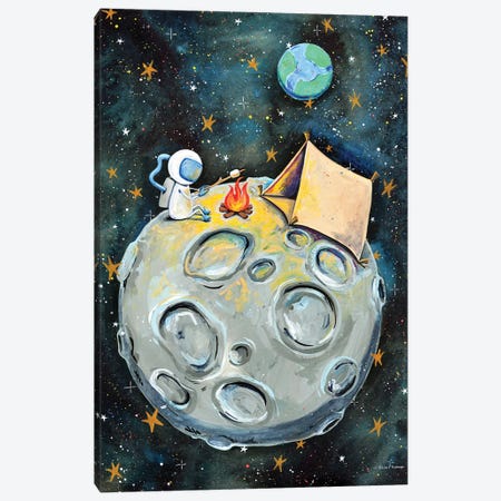 Camping Astronaut Canvas Print #RNI179} by Rachel Nieman Canvas Art
