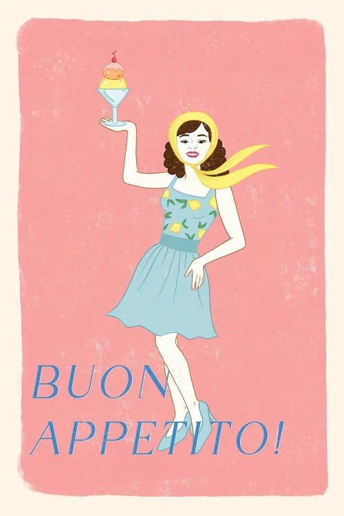 Buon Appetito Italian Poster by Rachel Nieman wall art