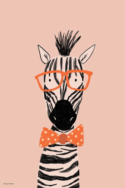 Silly Zebra by Rachel Nieman wall art