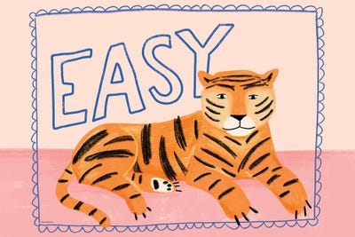 Rachel Nieman - Steelpix Metal Wall Art: Easy Tiger by Rachel Nieman
