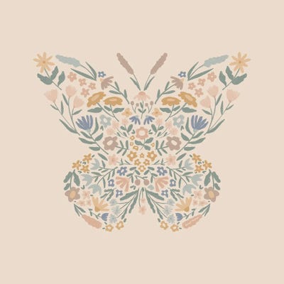 Rachel Nieman - Steelpix Metal Wall Art: Flower Butterfly by Rachel Nieman