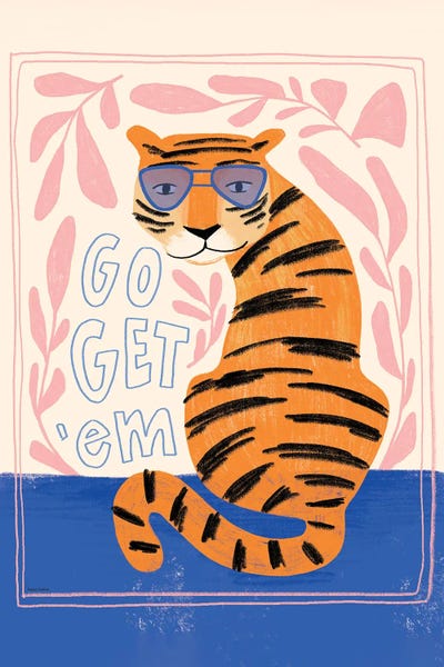 Rachel Nieman - Steelpix Metal Wall Art: Go Get 'Em Tiger by Rachel Nieman