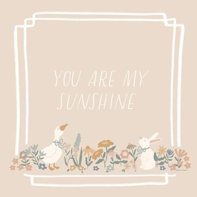 Rachel Nieman - Steelpix Metal Wall Art: Goose and Bunny Sunshine by Rachel Nieman