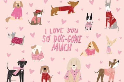 Rachel Nieman - Steelpix Metal Wall Art: I Love You So Dog-Gone Much by Rachel Nieman
