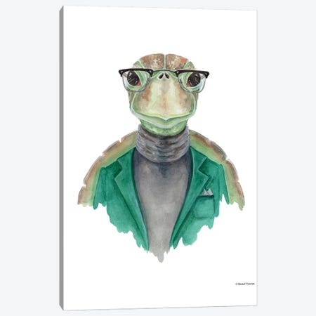 Turtle In A Turtleneck Canvas Print #RNI24} by Rachel Nieman Canvas Wall Art