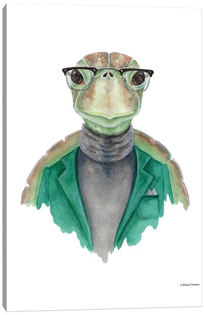 Turtle In A Turtleneck Canvas Art Print