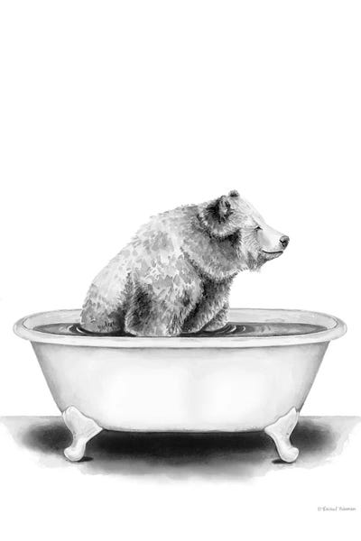 Bear in Tub by Rachel Nieman acrylic art print
