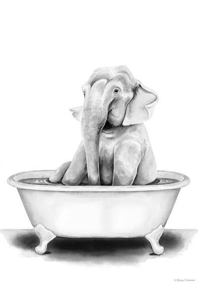 Elephants: Elephant in Tub by Rachel Nieman