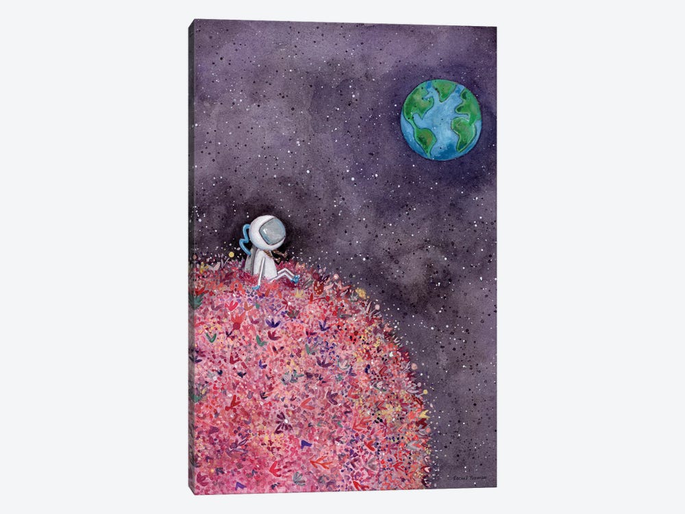 Sitting on a Flower Moon by Rachel Nieman 1-piece Canvas Artwork
