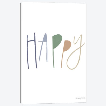 Happy Canvas Print #RNI53} by Rachel Nieman Canvas Artwork