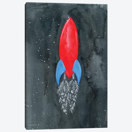 Flower Rocket Canvas Print #RNI61} by Rachel Nieman Art Print