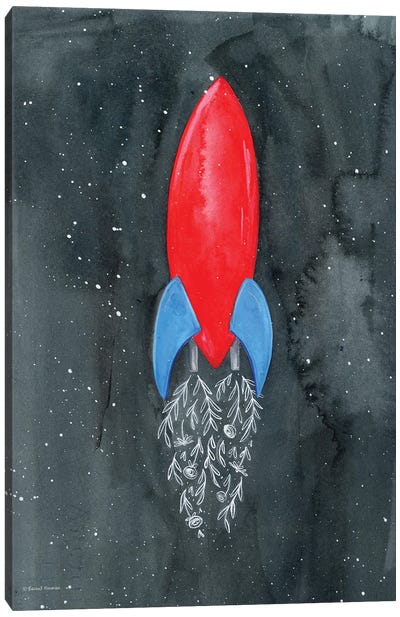 Flower Rocket Canvas Art Print