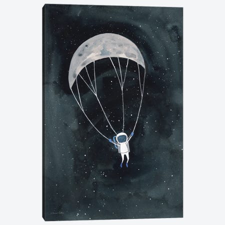 Parachute Moon Canvas Print #RNI64} by Rachel Nieman Canvas Artwork