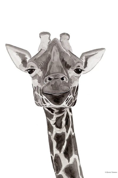 Safari Giraffe Peek-A-Boo by Rachel Nieman canvas print