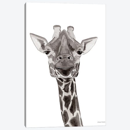 Safari Giraffe Peek-A-Boo Canvas Print #RNI80} by Rachel Nieman Canvas Art Print
