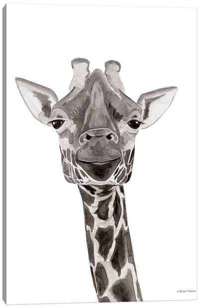 Safari Giraffe Peek-A-Boo Canvas Art Print