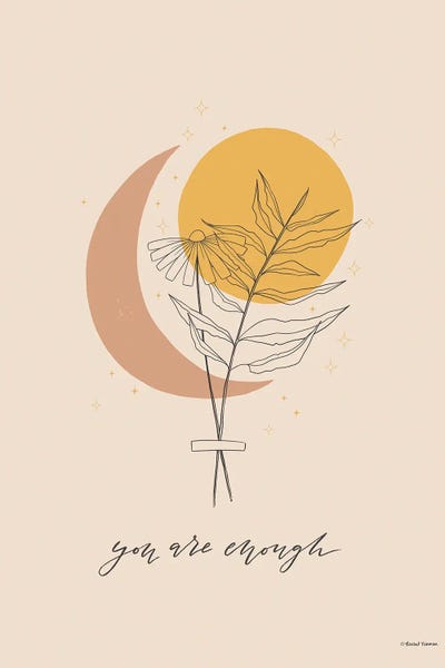 Minimalist Bohemian Decor: You Are Enough by Rachel Nieman