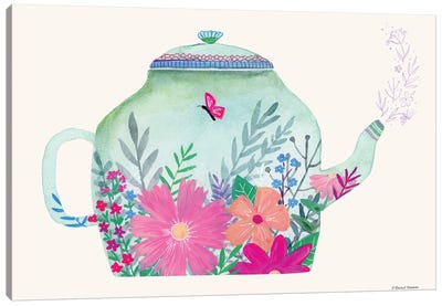 Garden Teapot Canvas Art Print