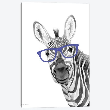 I See You Zebra Canvas Print #RNI94} by Rachel Nieman Canvas Print