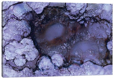 Violet Pools Canvas Art Print - Purple Abstract Art