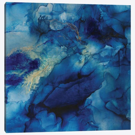 Deep Blue Crystals Canvas Print #RNM115} by Melissa Renee Canvas Art