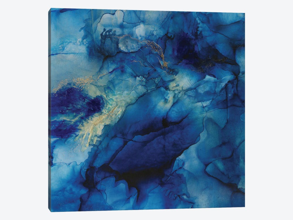 Deep Blue Crystals by Melissa Renee 1-piece Canvas Artwork