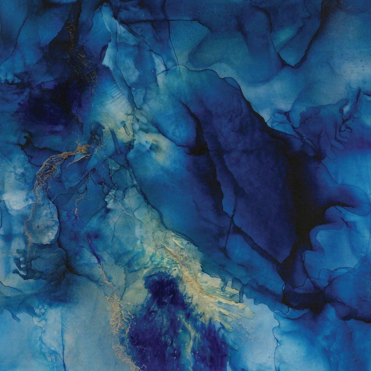 Deep Blue Crystals II by Melissa Renee wall art