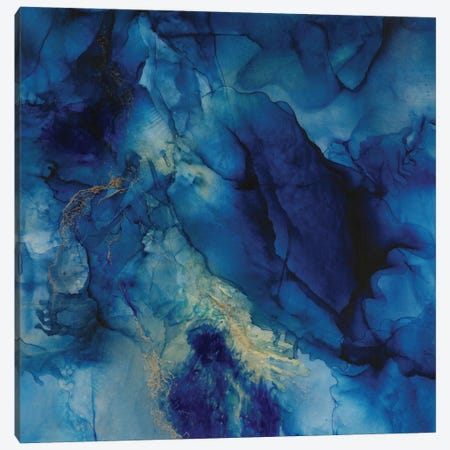 Deep Blue Crystals II Canvas Print #RNM116} by Melissa Renee Canvas Artwork