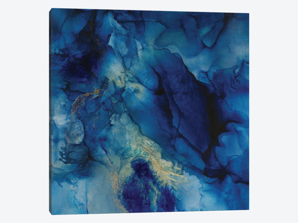 Deep Blue Crystals II by Melissa Renee 1-piece Canvas Art Print