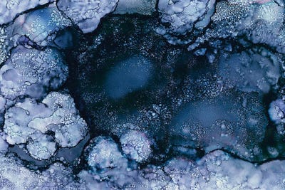 Navy Blue Pools by Melissa Renee framed canvas print