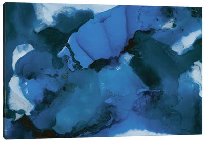 Moonstone Blue Green Canvas Art Print - Blue Abstract Art