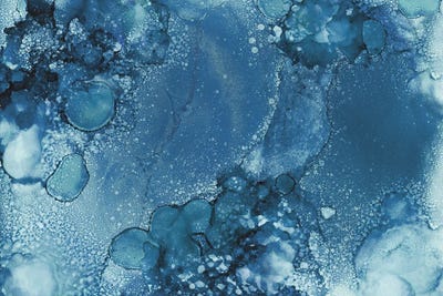 Blue Gray Bubbles by Melissa Renee art print