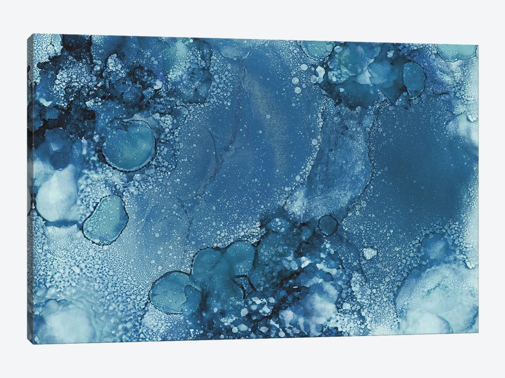 Blue Gray Bubbles by Melissa Renee 1-piece Canvas Wall Art