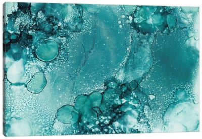 Marine Blue Bubbles Canvas Art Print - Melissa Renee
