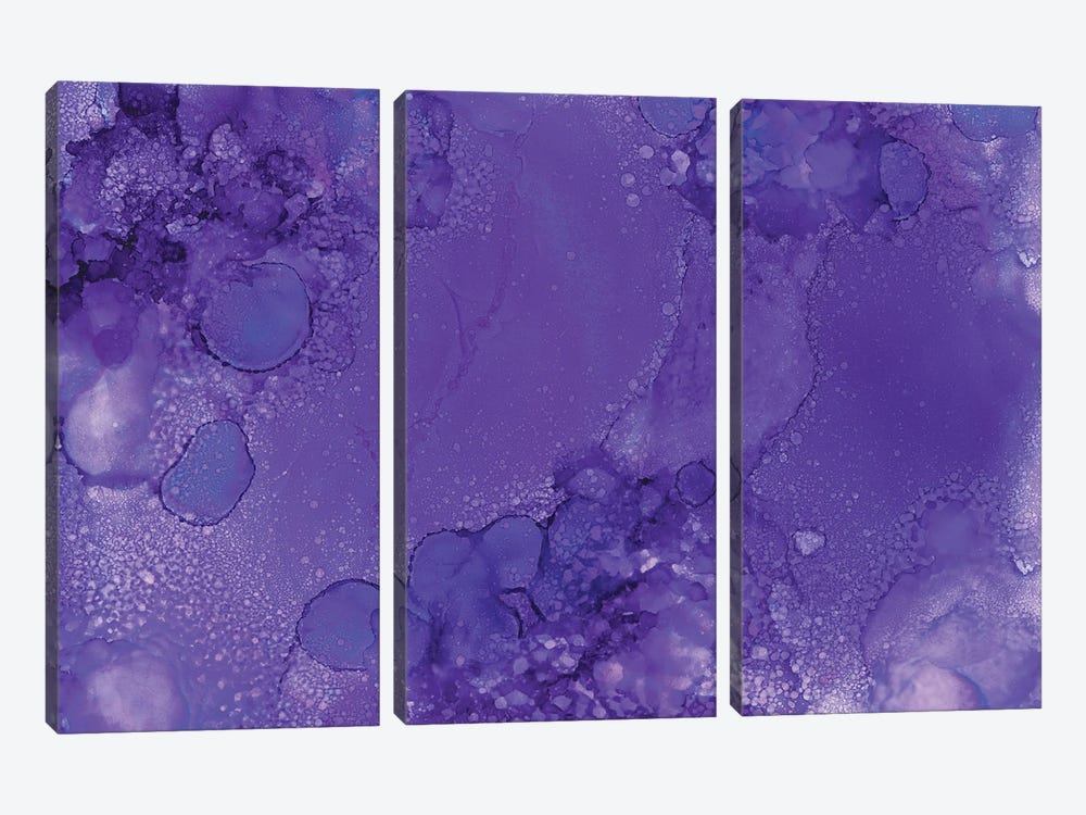 Purples Bubbles by Melissa Renee 3-piece Canvas Print