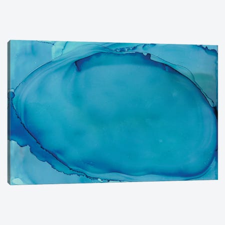 Aqua Marine Oval Canvas Print #RNM56} by Melissa Renee Canvas Art Print