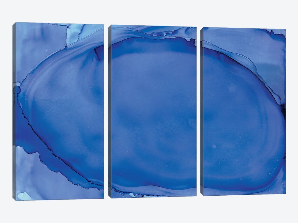 Blue Oval by Melissa Renee 3-piece Canvas Art Print