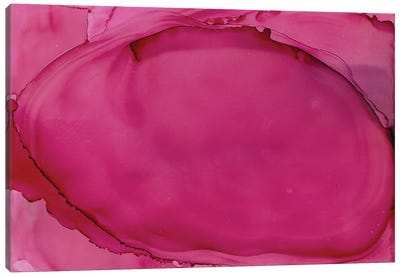 Hot Pink Oval Canvas Art Print - Melissa Renee
