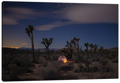 Lonely Tent Under Desert Stars Canvas Art Print - Ben Renschen