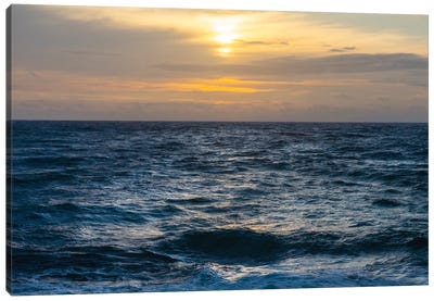 Calm Ocean Sunset Canvas Art Print - Ben Renschen
