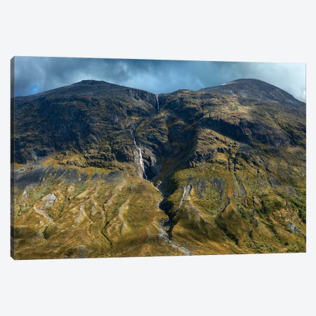 Mountainside Waterfall In Norway Canvas Print #RNN4} by Ben Renschen Canvas Wall Art